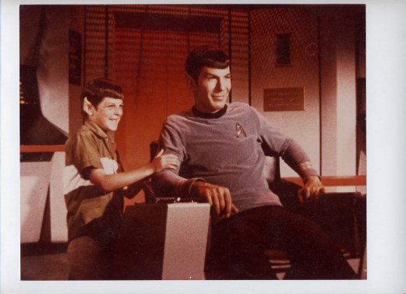 Kid vulcan and spock on the bridge