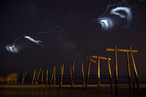 NASA ATREX Rocket Clouds. Photo by Steve Maciejewski