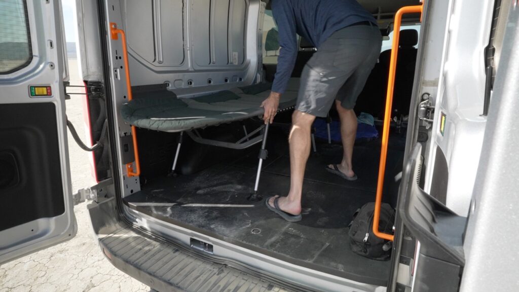 Using cots in a van